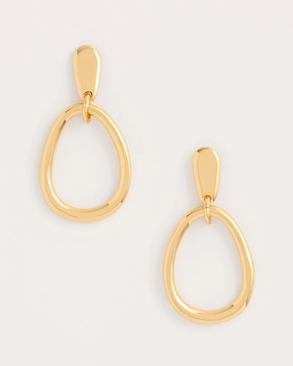Chico's Value - Goldtone Open Circle Drop Earrings Gold