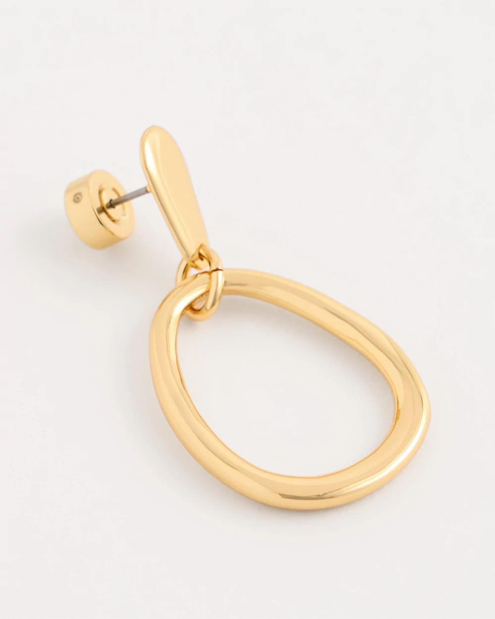 Chico's Value - Goldtone Open Circle Drop Earrings Gold