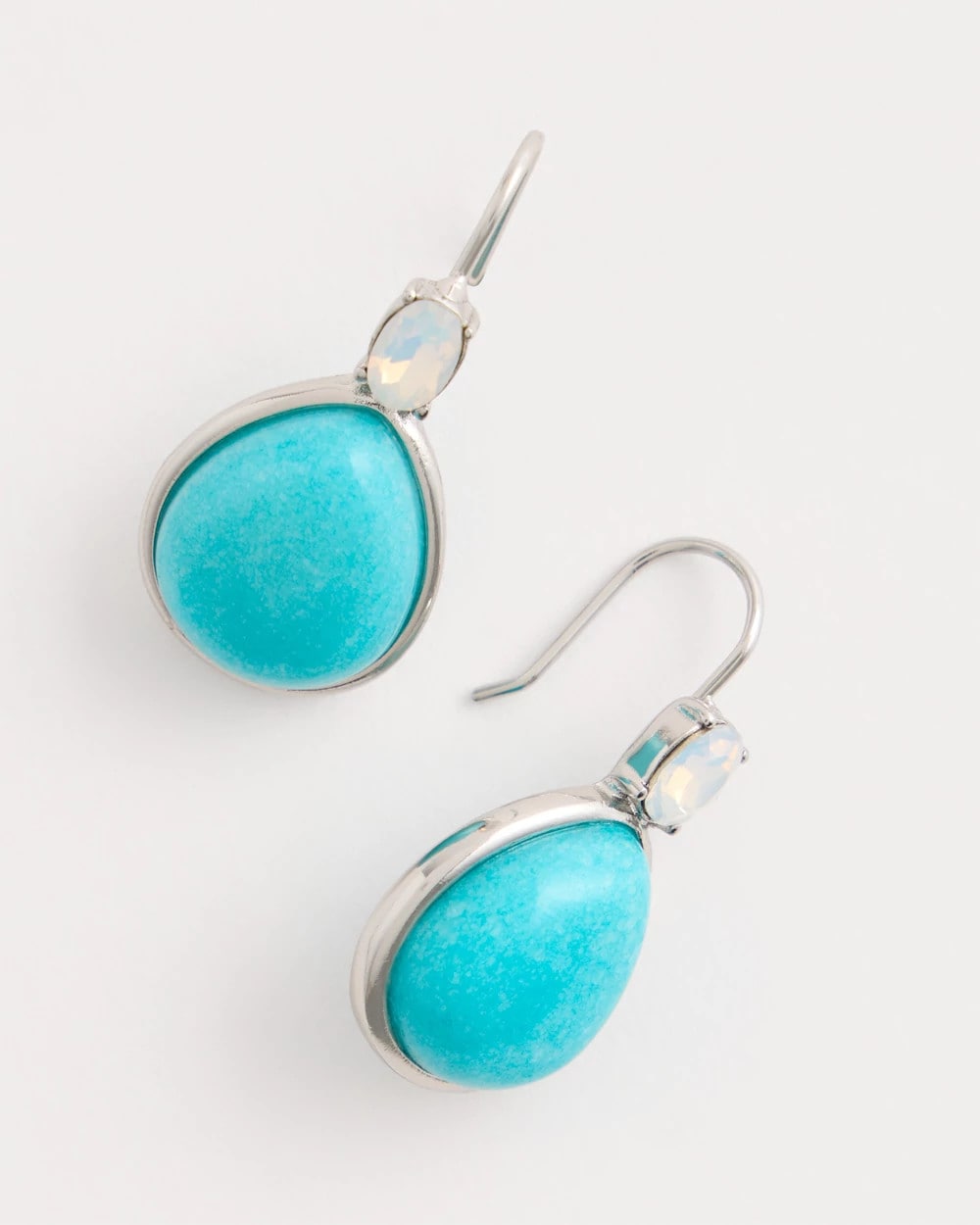 Chico's Recommended - Genuine Jade Teal Teardrop Earrings Teal