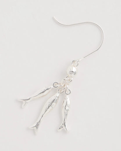 Chico's Popular - Silvertone Fish Cluster Earrings Silver