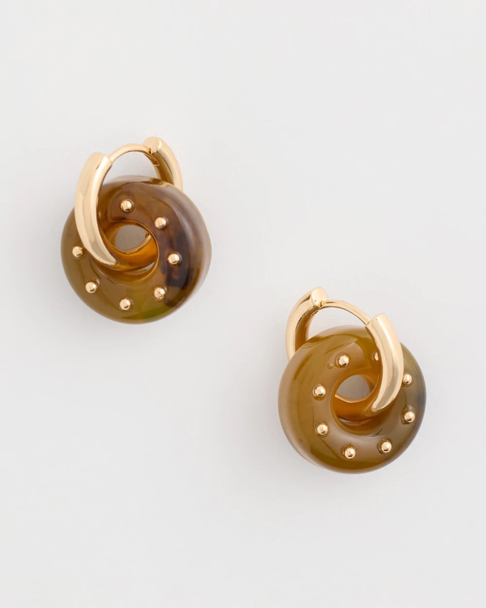 Chico's Special Offer - Neutral Resin Drop Hoop Earrings Neutral
