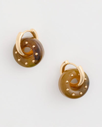 Chico's Special Offer - Neutral Resin Drop Hoop Earrings Neutral