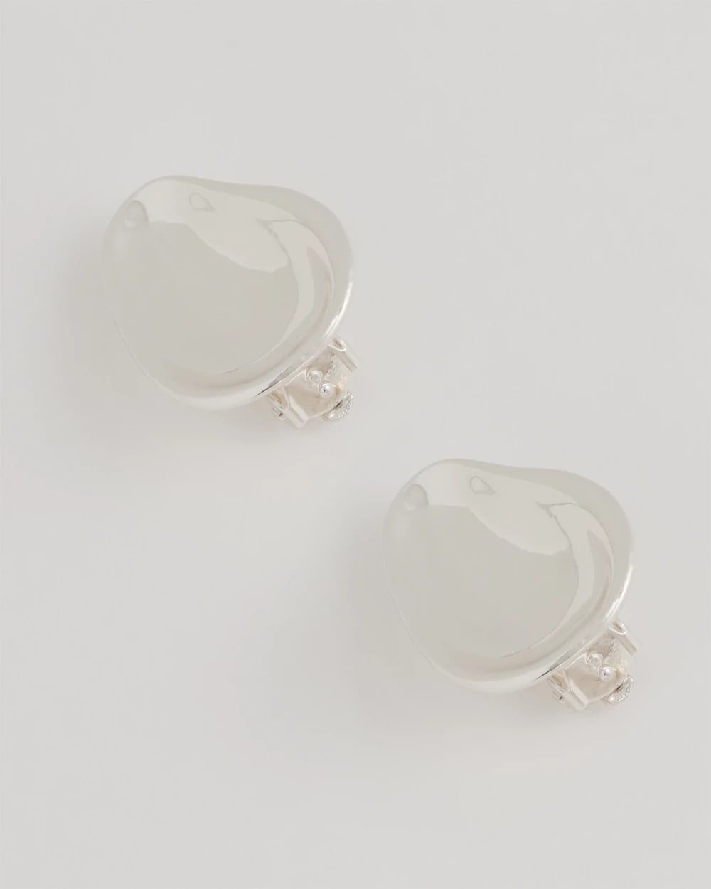 Chico's Hot Sale - Silvertone Stud Clip-On Earrings Silver