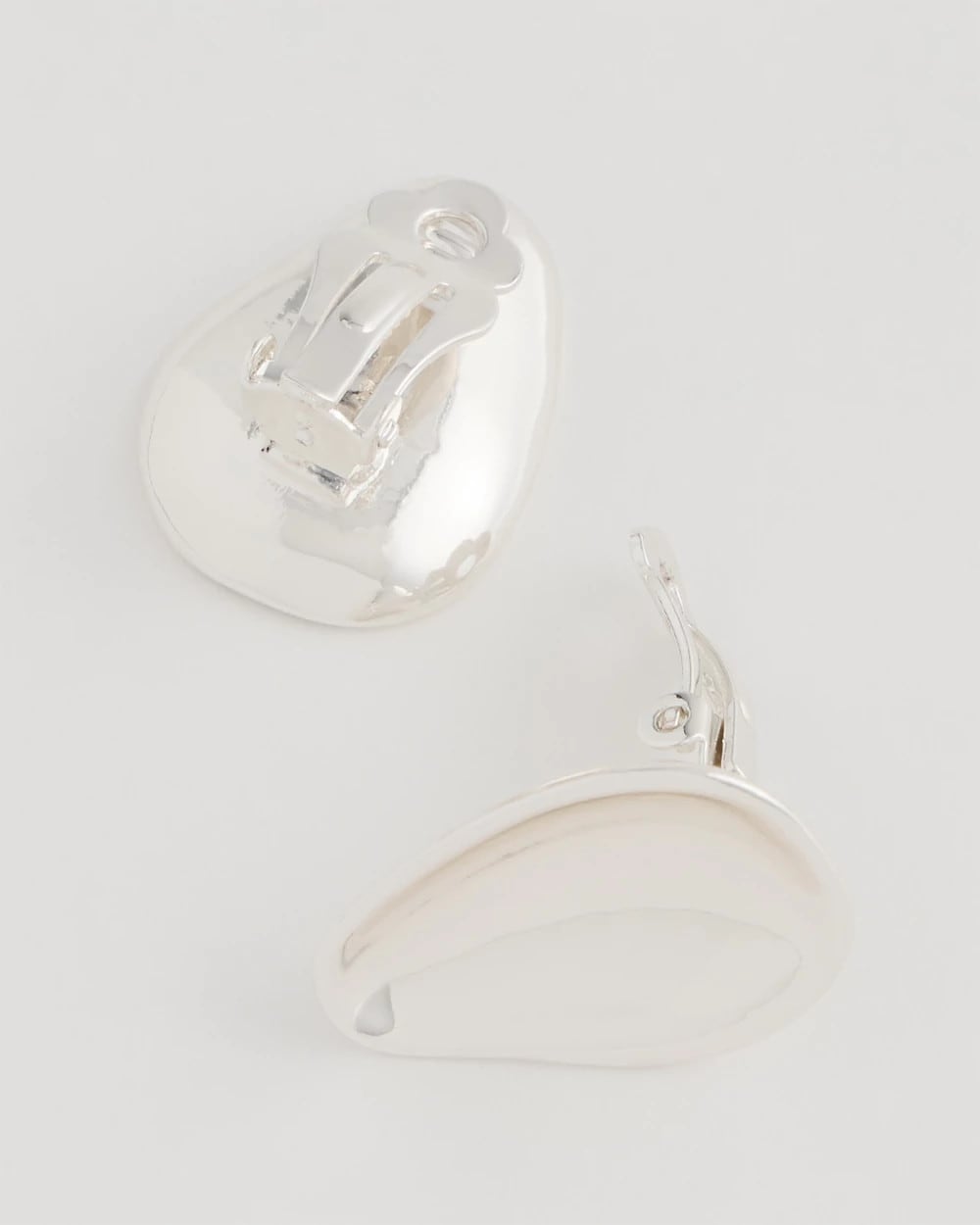 Chico's Hot Sale - Silvertone Stud Clip-On Earrings Silver