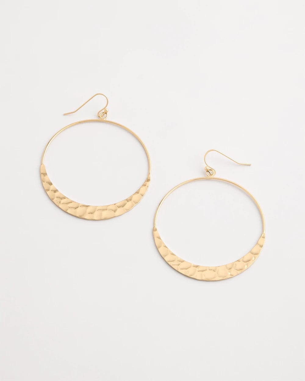 Chico's Trusted - Hammered Hoop Earrings Gold