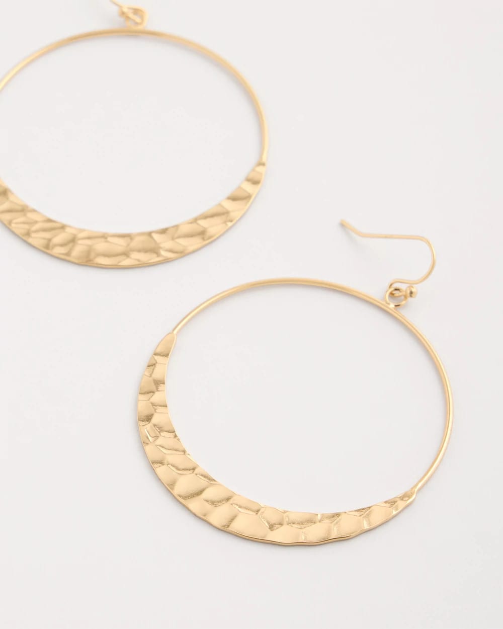 Chico's Trusted - Hammered Hoop Earrings Gold