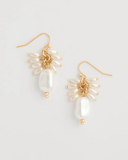 Chico's Latest - Pearl Cluster Drop Earrings Pearl