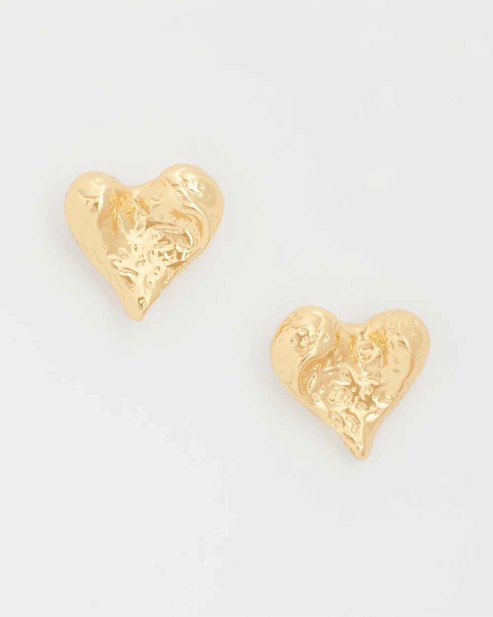 Chico's Signature - Golden Heart Stud Earrings Gold