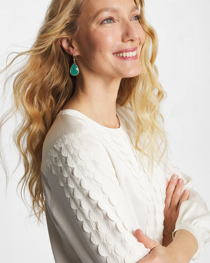 Chico's Customer Favorite - Green Teardrop Fishwire Earrings Green