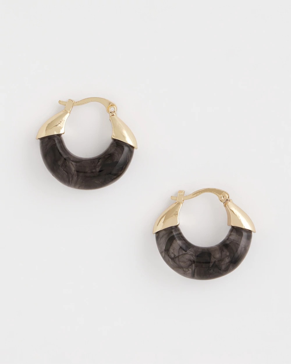 Chico's Top Pick - Marble Gold Hoop Earrings Gold