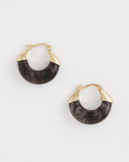 Chico's Top Pick - Marble Gold Hoop Earrings Gold