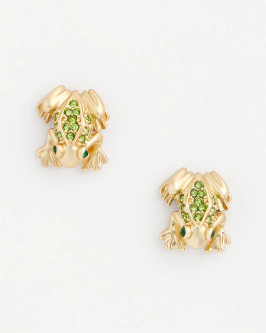 Chico's Top Pick - Frog Stud Earrings Gold