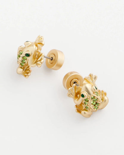 Chico's Top Pick - Frog Stud Earrings Gold