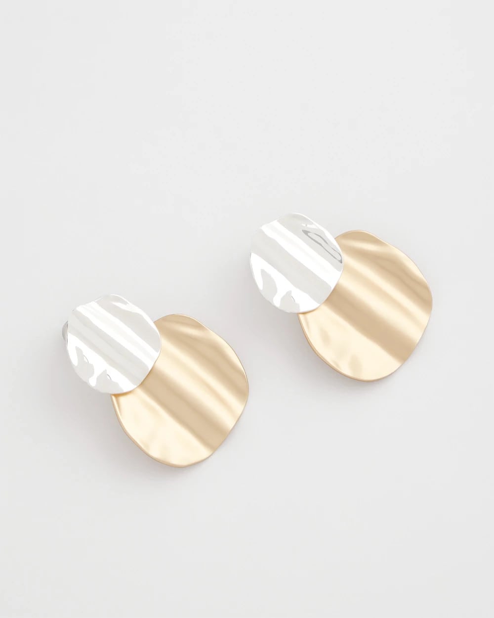 Chico's Customer Favorite - Crinkle Mixed Metal Earrings Mixed Metals