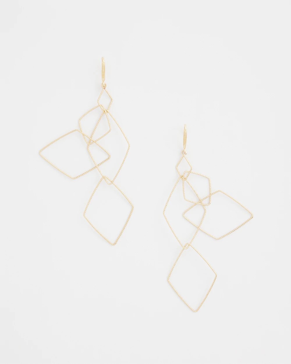 Chico's Great Value - Diamond Shaped Linear Earrings Gold