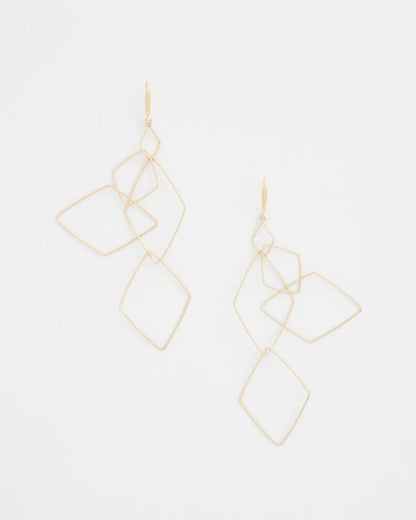 Chico's Great Value - Diamond Shaped Linear Earrings Gold