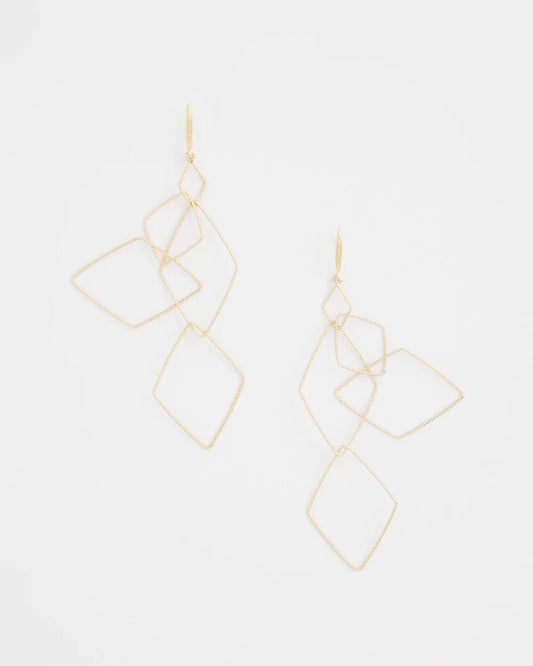 Chico's Great Value - Diamond Shaped Linear Earrings Gold