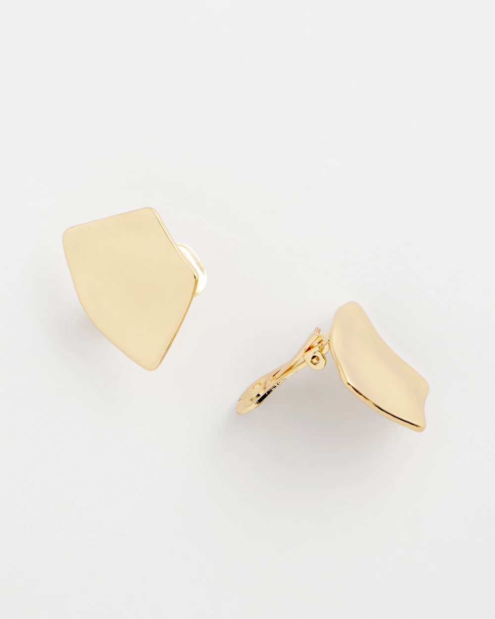 Chico's Smart Buy - Gold Fan Clip On Earrings Gold