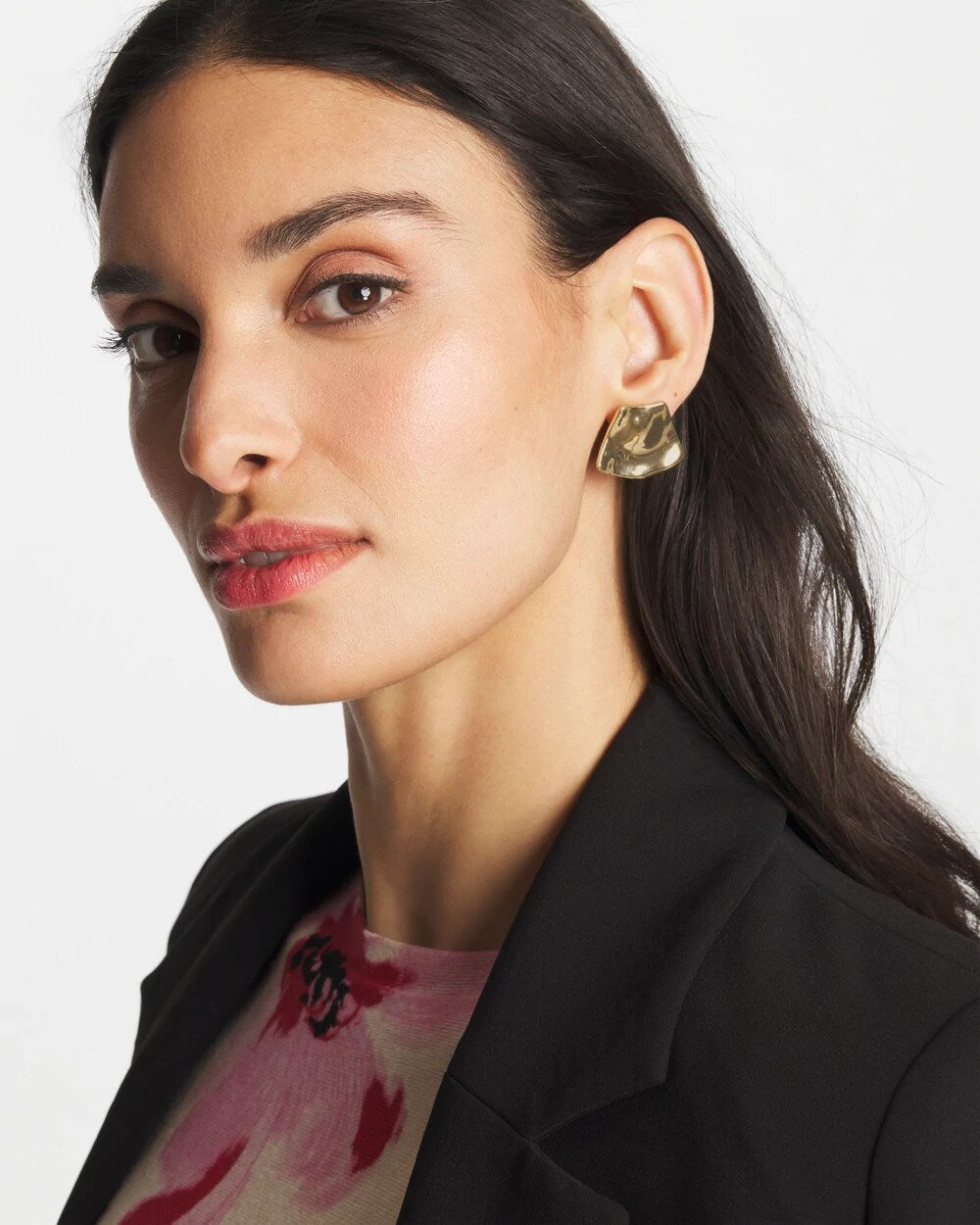Chico's Smart Buy - Gold Fan Clip On Earrings Gold