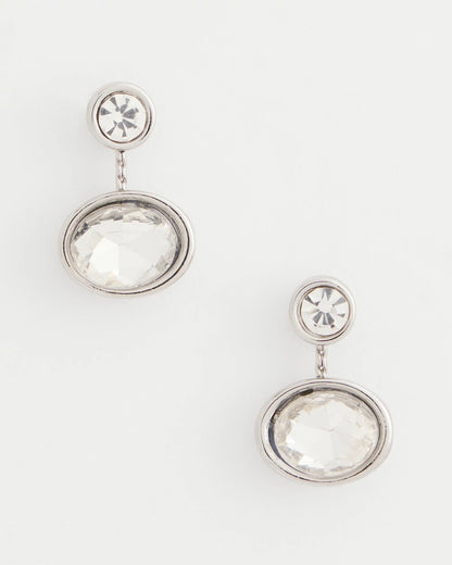 Chico's Great Value - Silvertone Bezel Stud Earrings Silver