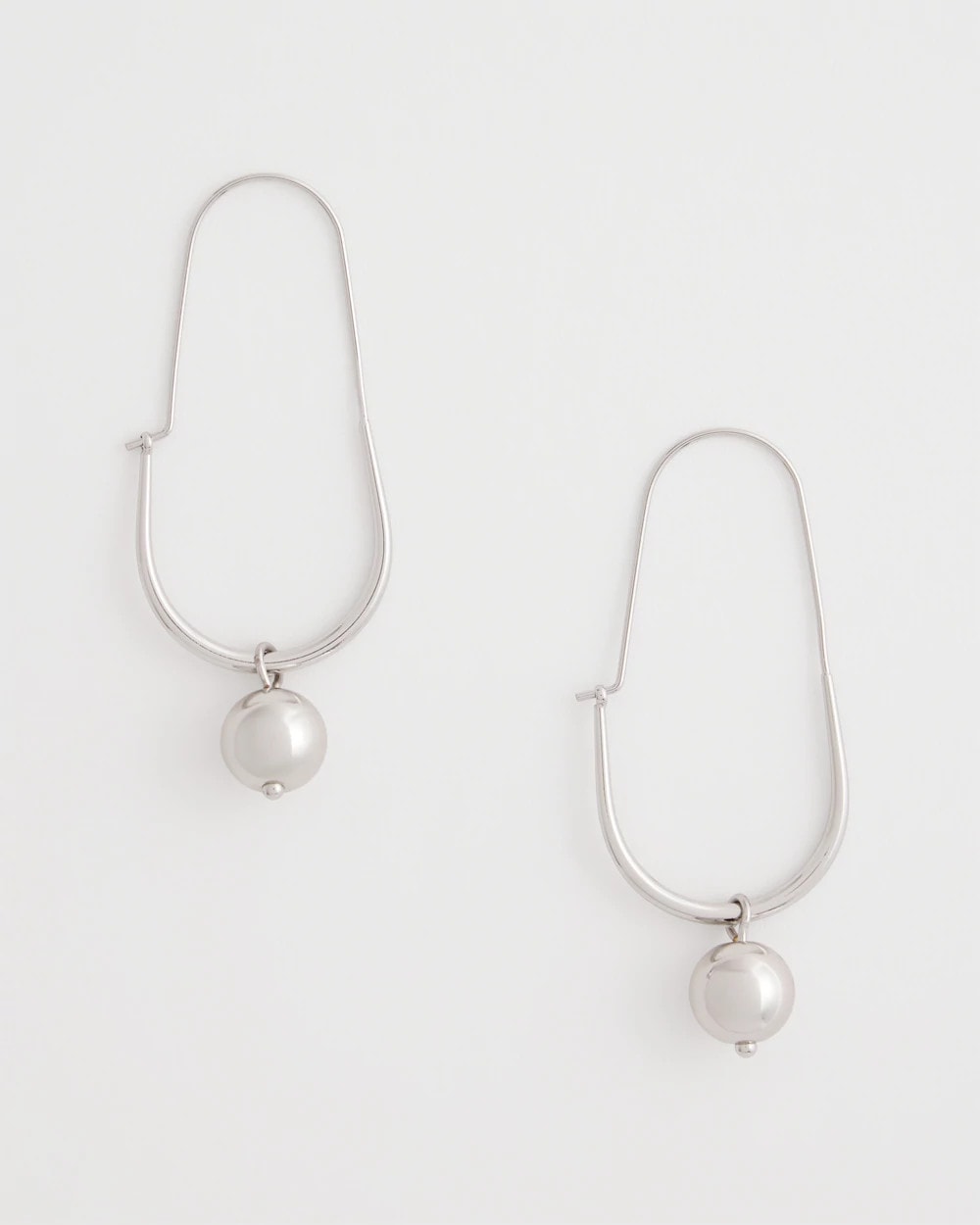Chico's Trusted - Silver Bead Threader Earrings Silver