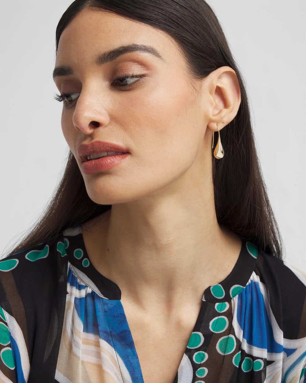 Chico's Smart Buy - No Droop™ Gold Tone Teardrop Threader Earrings Gold