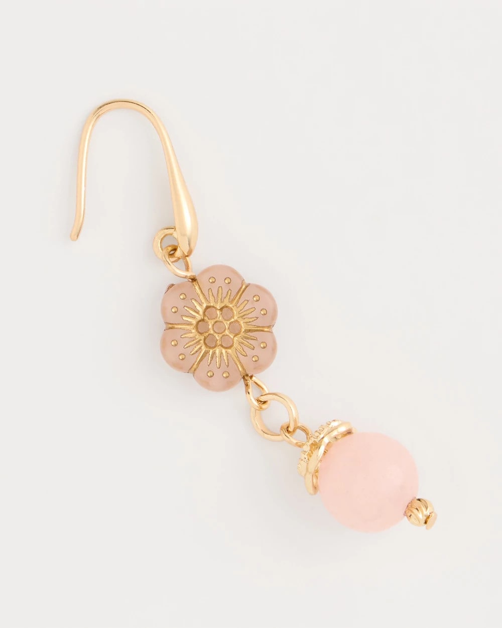 Chico's Customer Favorite - Flower Beaded Drop Earrings Orchid