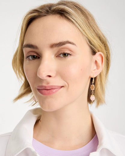 Chico's Customer Favorite - Flower Beaded Drop Earrings Orchid