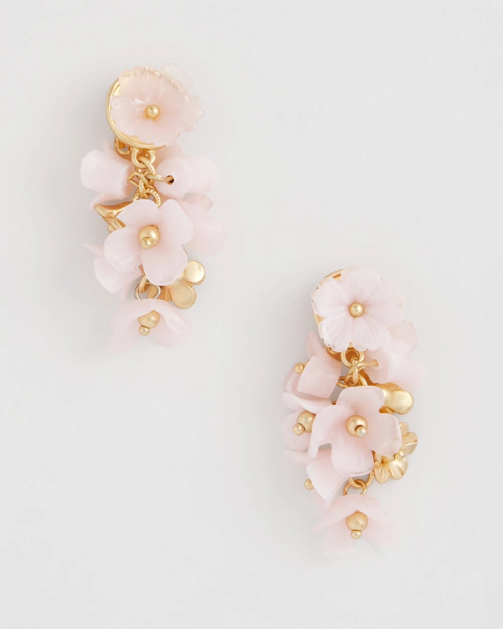 Chico's New - Pink Flower Cluster Drop Earrings Pink