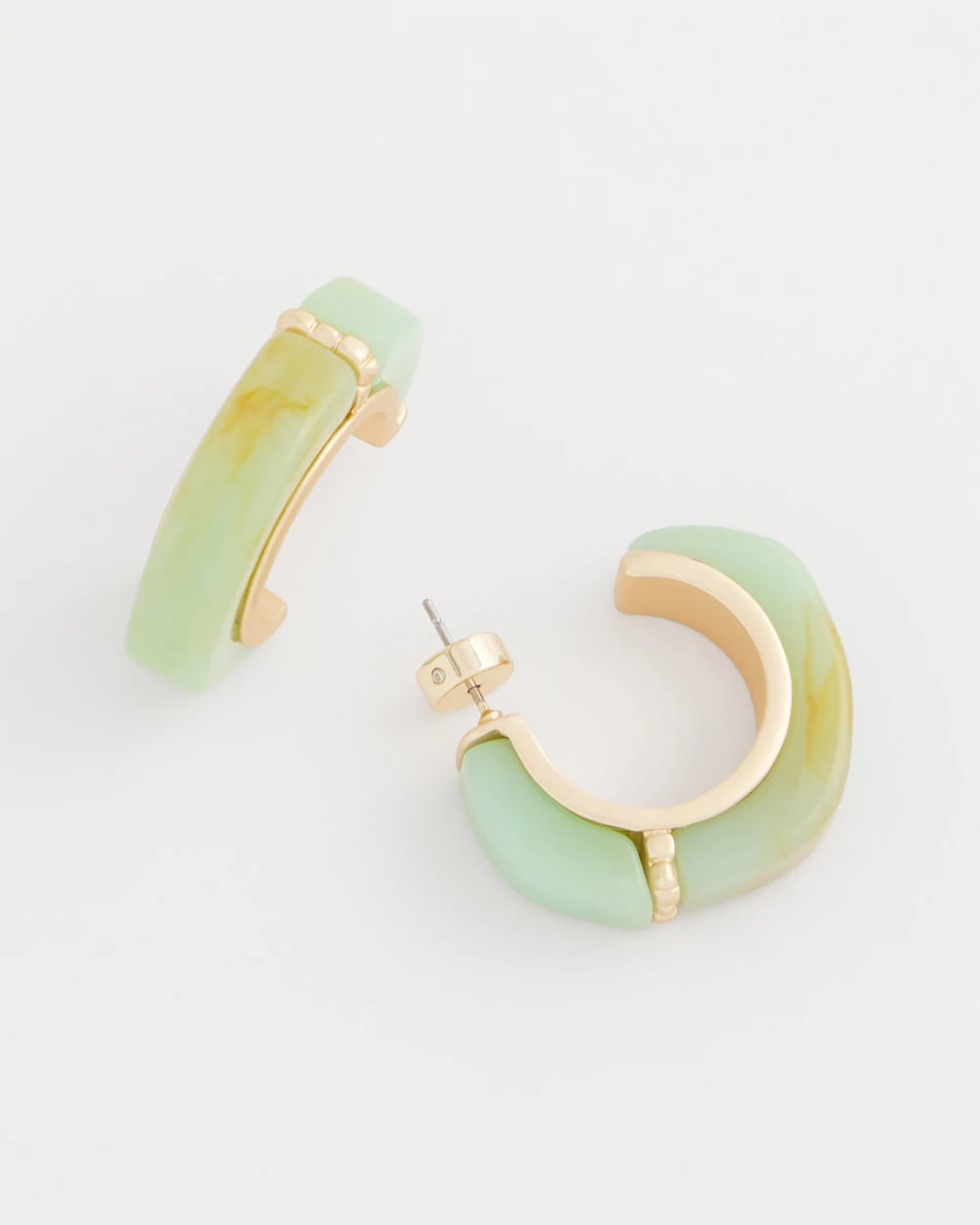 Chico's Classic - Aqua Tone Hoop Earrings Aqua