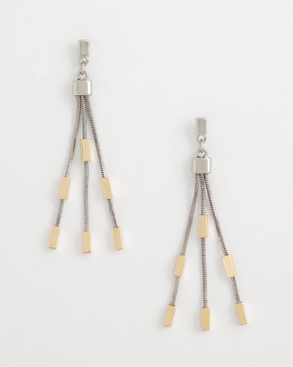 Chico's Classic - Mixed Metal Linear Earrings Mixed Metals
