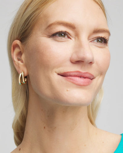 Chico's Signature - Gold Double Mini Hoop Earrings Gold