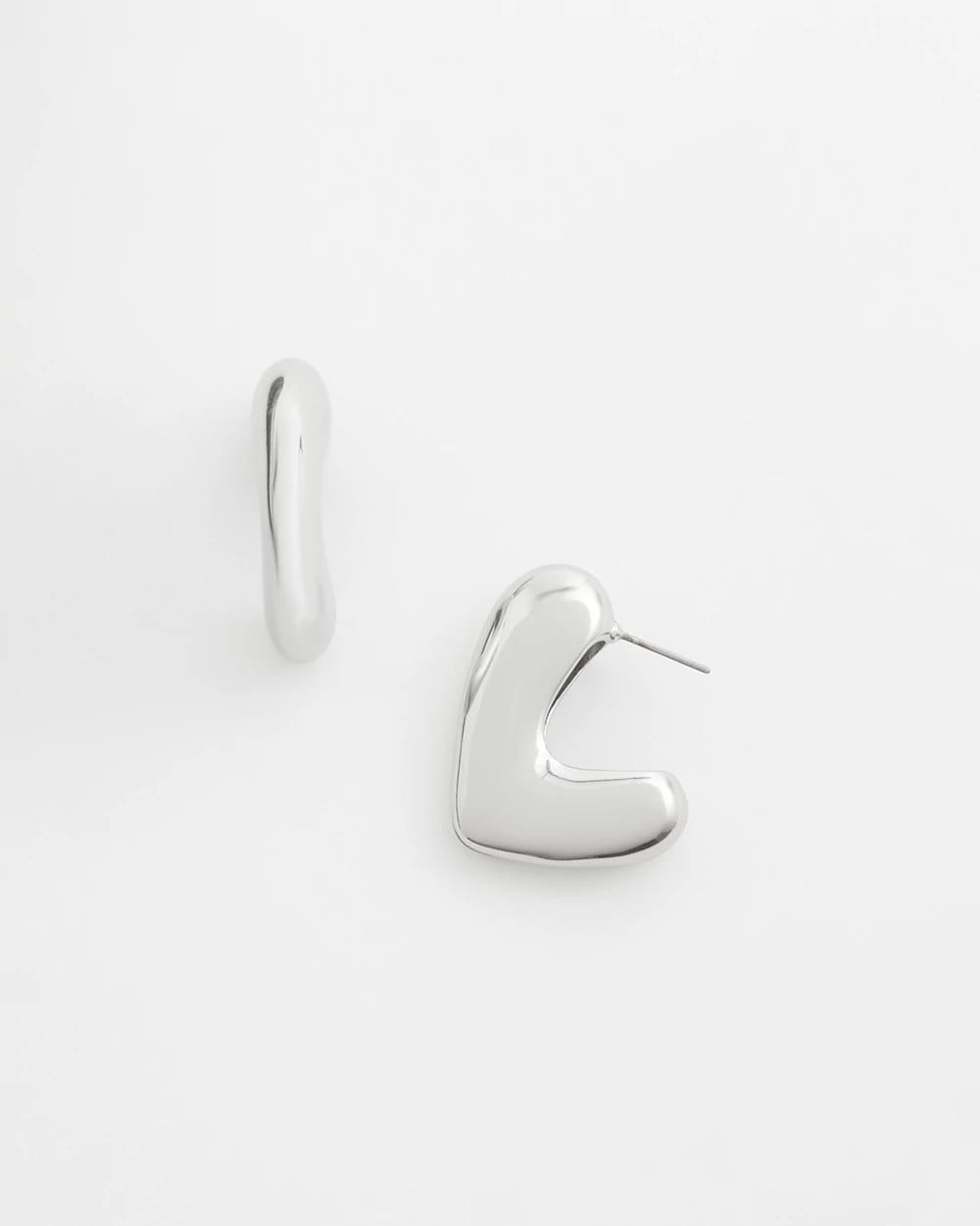 Chico's Popular - No Droop® Silver Tone Mini Hoops Silver