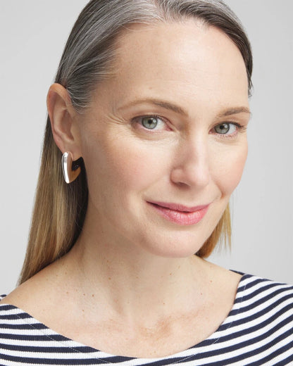 Chico's Popular - No Droop® Silver Tone Mini Hoops Silver