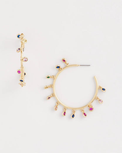 Chico's Popular - Multi-Color Hoop Earrings Multi