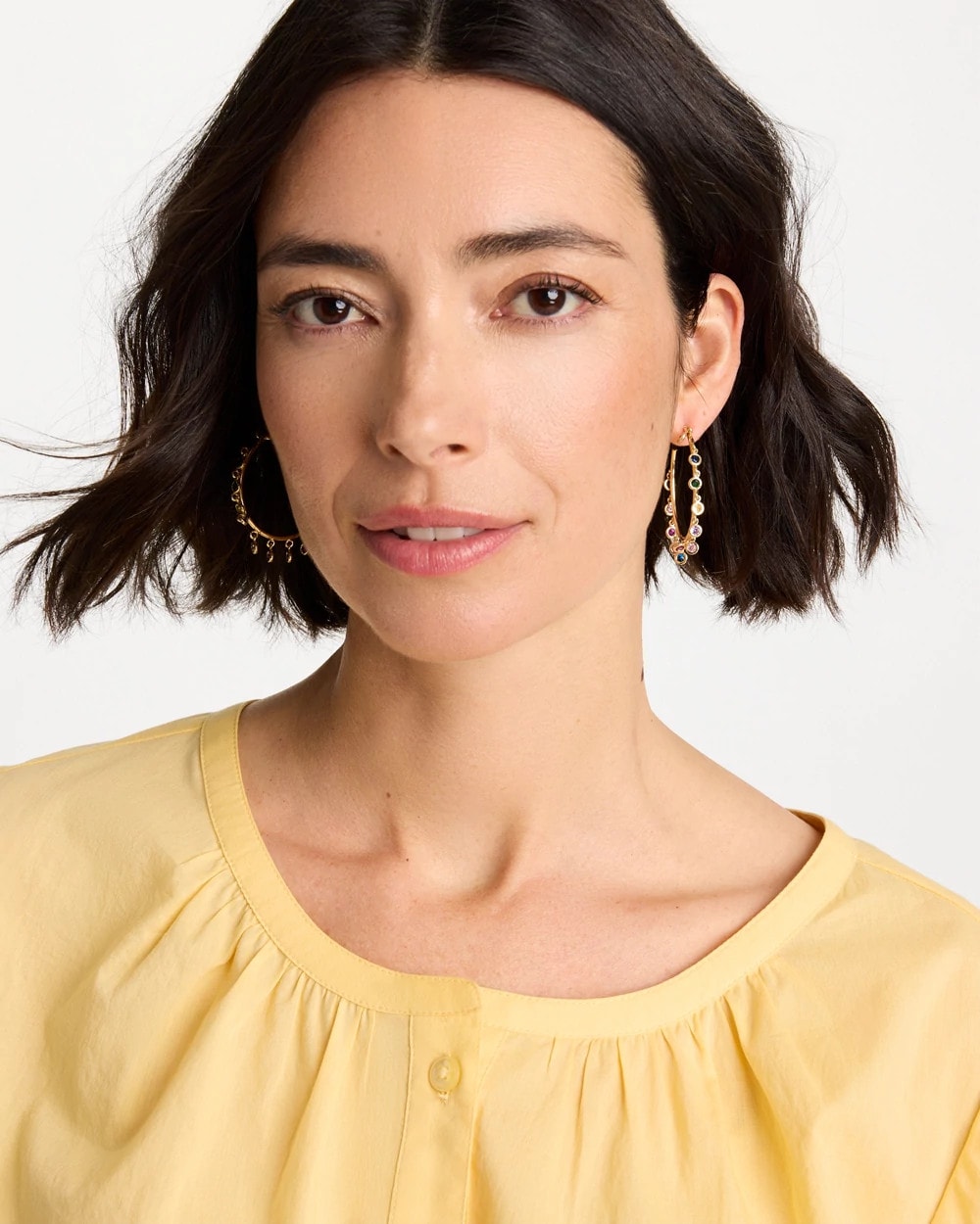 Chico's Popular - Multi-Color Hoop Earrings Multi