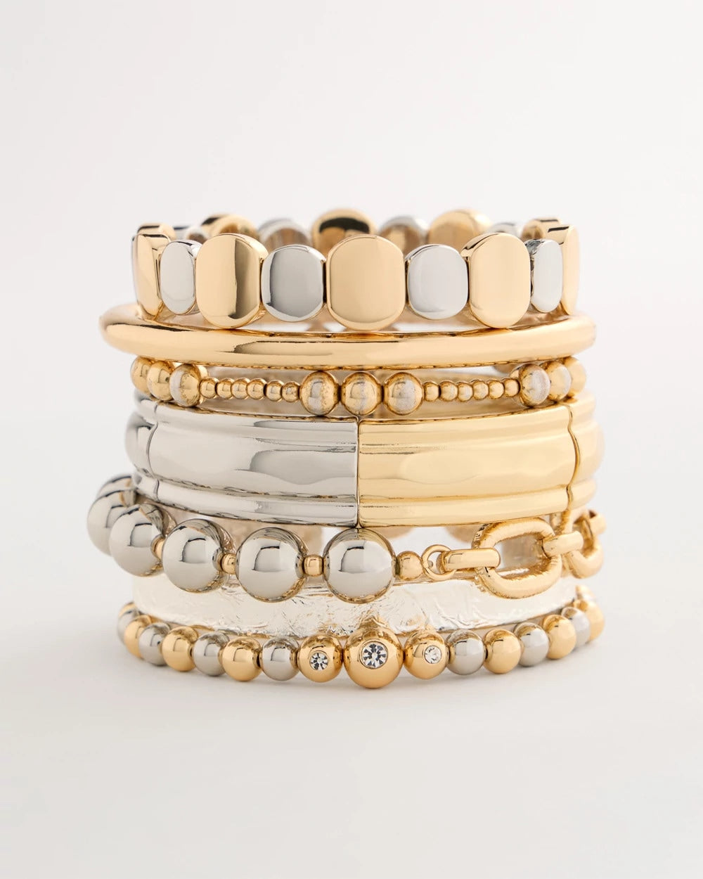 Chico's Quality - Mixed Metal Hinge Cuff Bracelet Mixed Metals