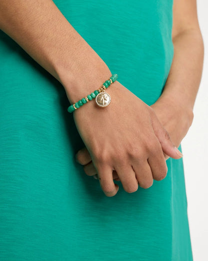 Chico's Customer Favorite - Genuine Jade Charm Stretch Bracelet Green