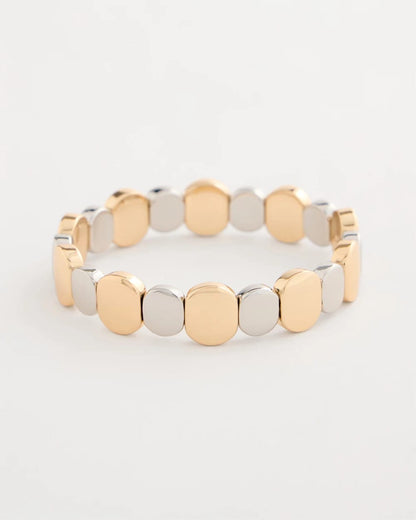 Chico's Smart Buy - Mixed Metals Glam Stretch Bracelet Mixed Metals