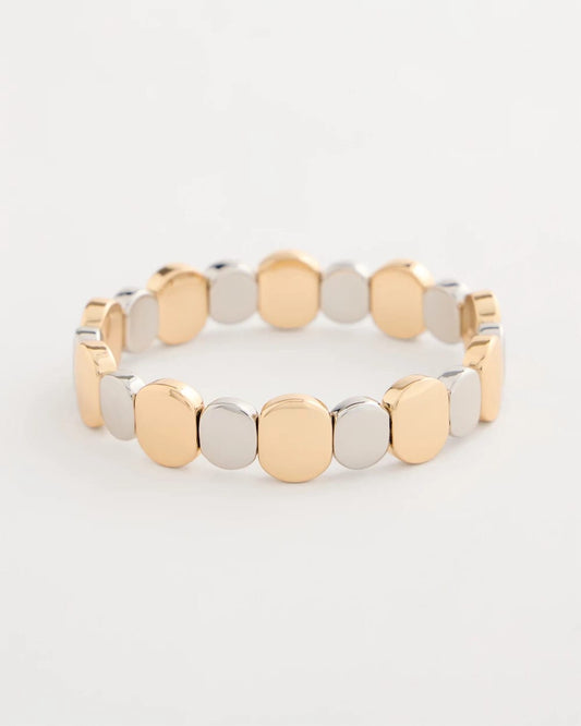 Chico's Smart Buy - Mixed Metals Glam Stretch Bracelet Mixed Metals
