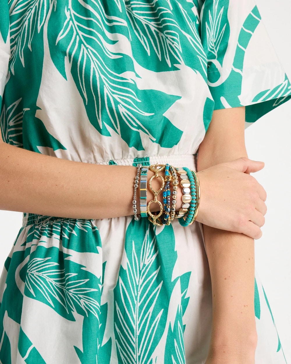 Chico's Trusted - Glam Teal Slice Stretch Bracelet Teal