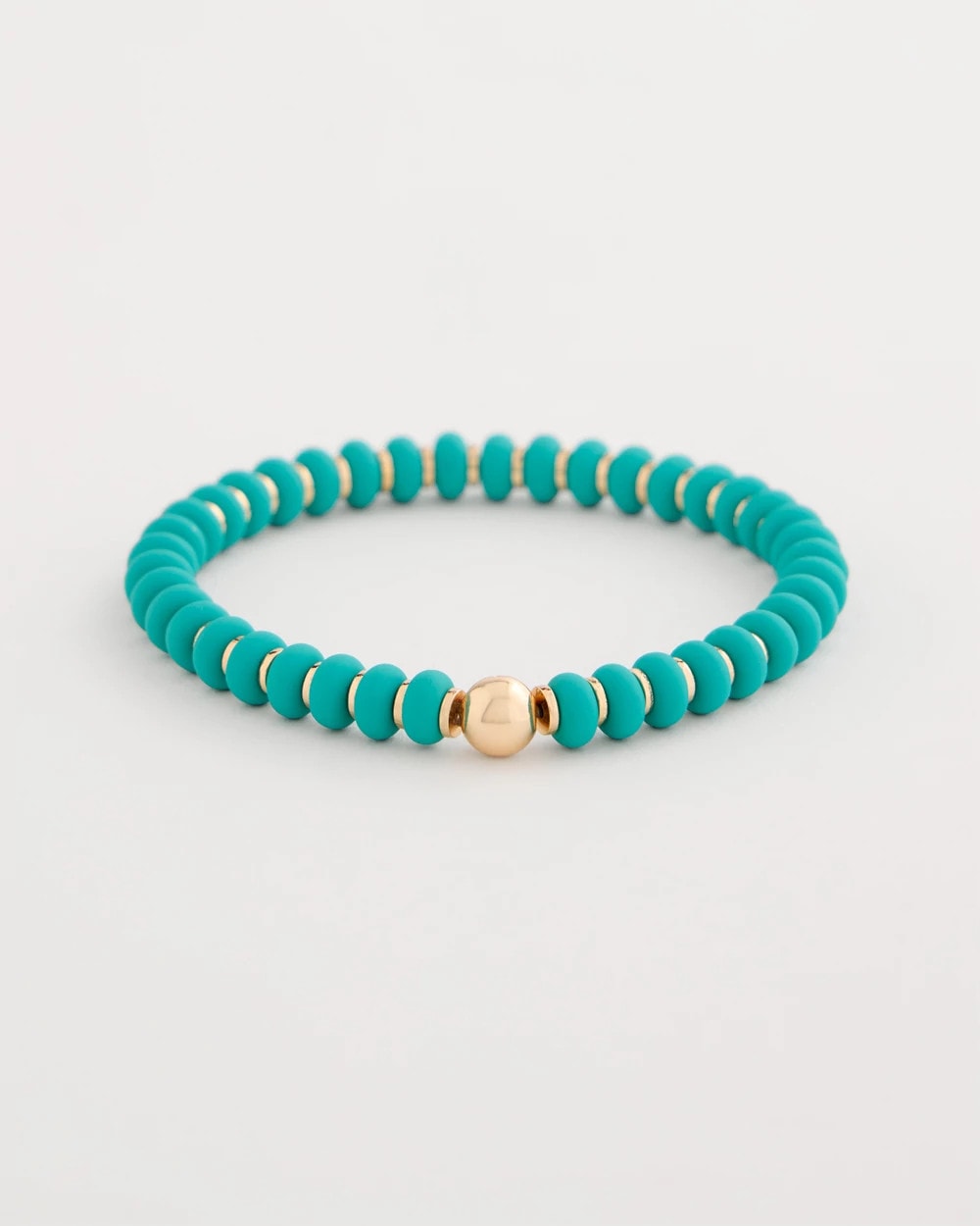 Chico's Smart Buy - Green Round Stretch Bracelet Teal