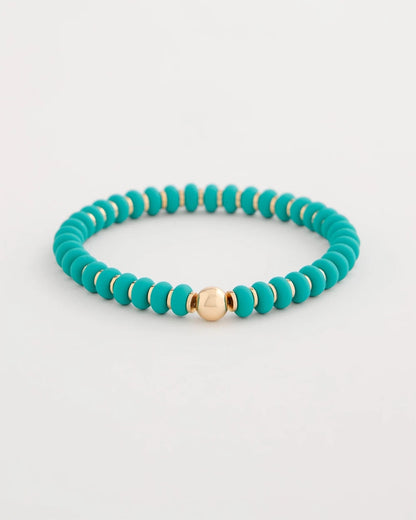 Chico's Smart Buy - Green Round Stretch Bracelet Teal