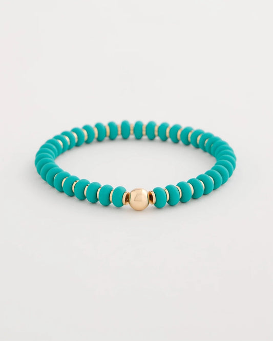 Chico's Smart Buy - Green Round Stretch Bracelet Teal