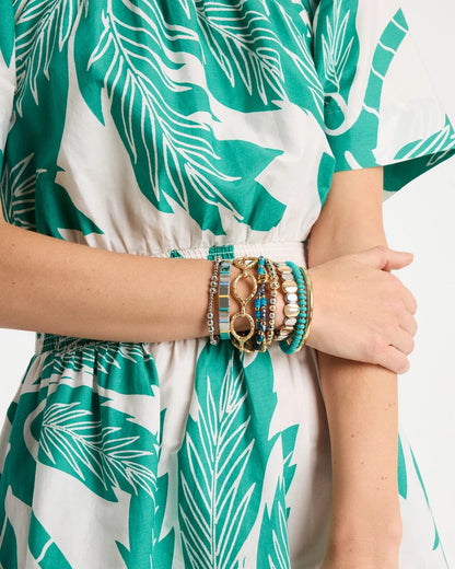 Chico's Smart Buy - Green Round Stretch Bracelet Teal