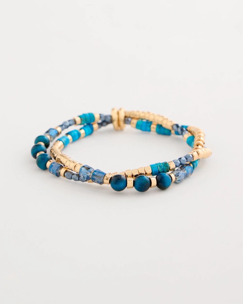 Chico's Trusted - Genuine Teal Tiger's Eye Stretch Bracelet Teal