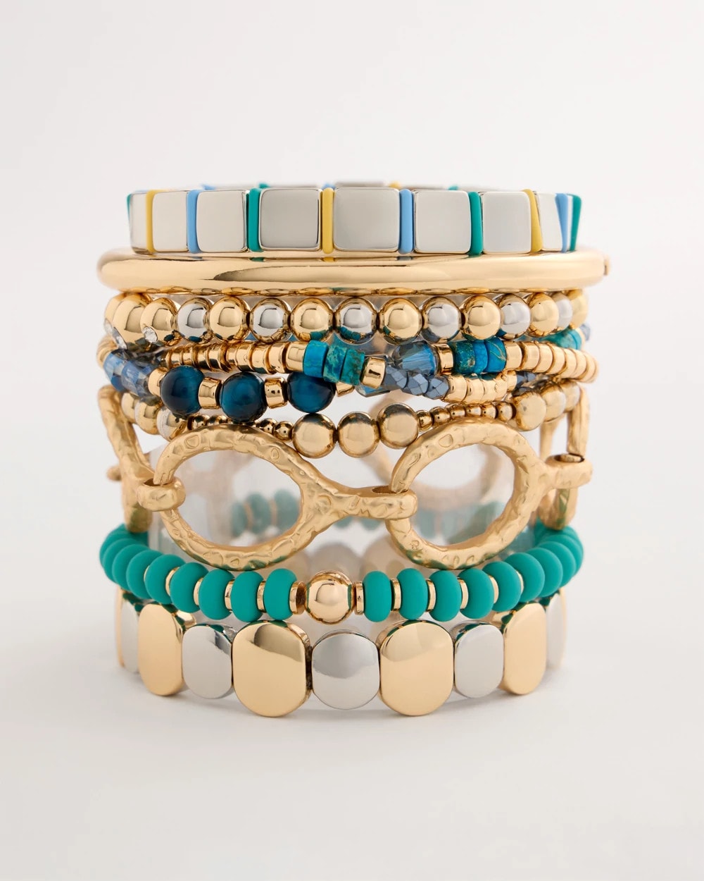 Chico's Trusted - Genuine Teal Tiger's Eye Stretch Bracelet Teal