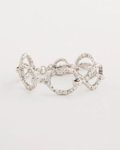 Chico's New - Silvertone Open Link Toggle Bracelet Silver