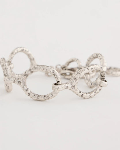 Chico's New - Silvertone Open Link Toggle Bracelet Silver
