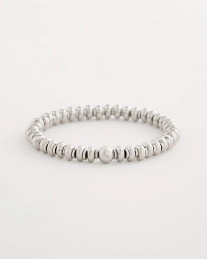 Chico's Smart Buy - Silvertone Rounded Stretch Bracelet Silver